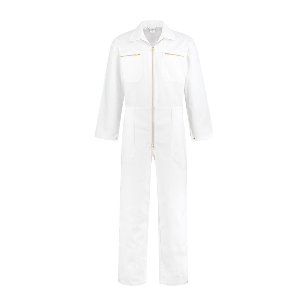 Overall 100% katoen met rits – Wit