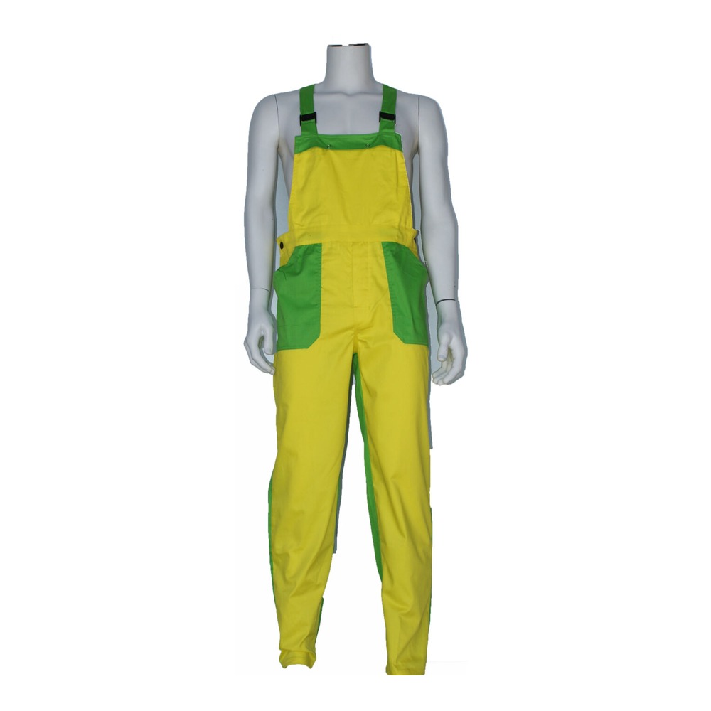 Tuinbroek polyester/katoen – Geel/Groen