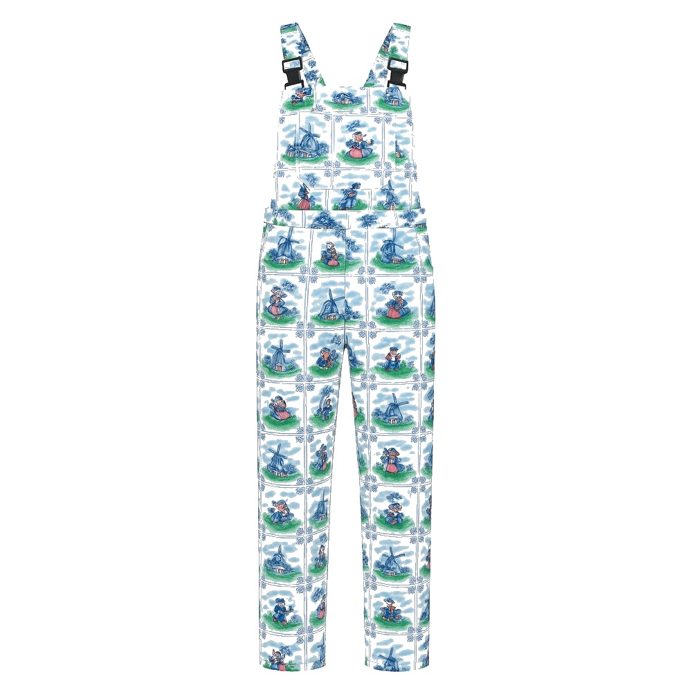 Tuinbroek polyester/katoen – Hollandprint