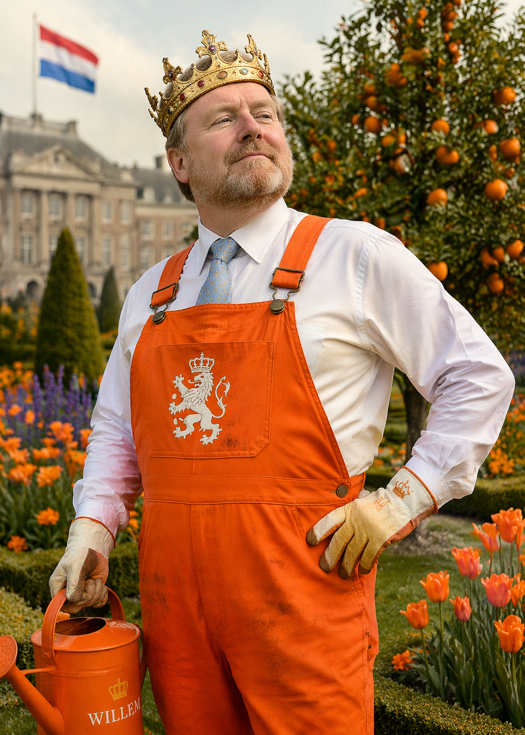 Oranje tuinbroek Koningsdag